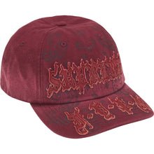 Supreme Leather Applique 6 Panel Maroon