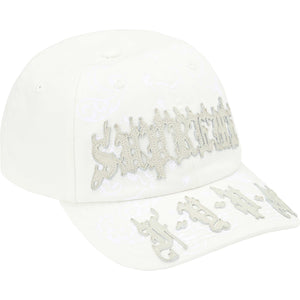 Supreme Leather Applique 6 Panel White