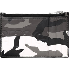 Supreme Leather Zip Card Holder Snow Camo