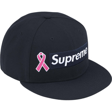 Supreme New Era Breast Cancer Awareness Box Logo Cap Navy