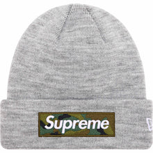Supreme New Era® Box Logo Beanie Heather Grey