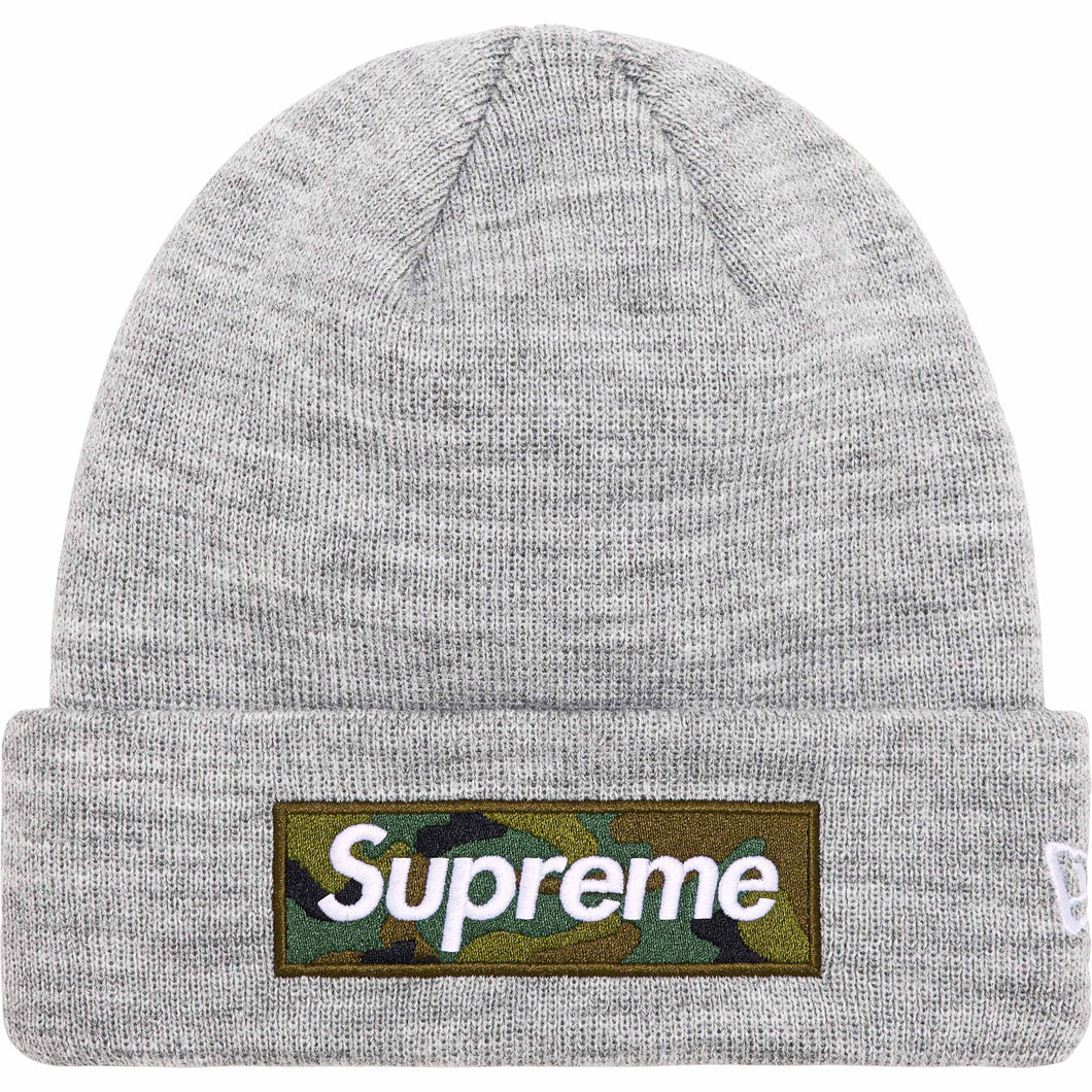 Supreme New Era® Box Logo Beanie Heather Grey