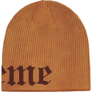Supreme Old English Printed Beanie Tan