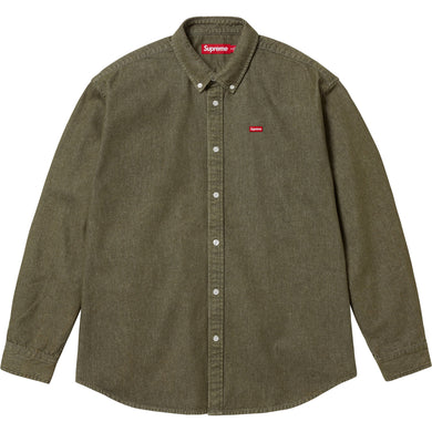 Supreme SS25 Small Box Denim Shirt Olive