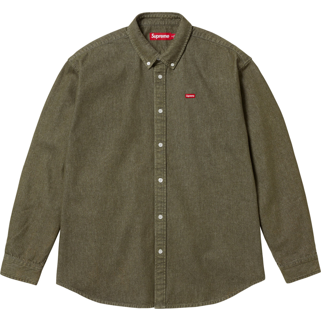 Supreme SS25 Small Box Denim Shirt Olive