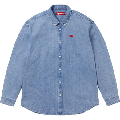 Supreme SS25 Small Box Denim Shirt Washed Indigo
