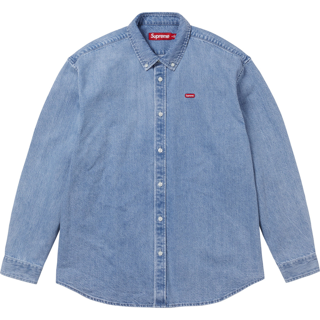 Supreme SS25 Small Box Denim Shirt Washed Indigo
