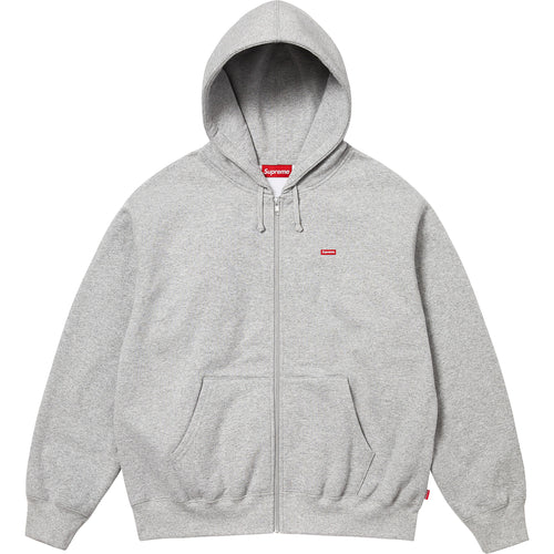 Supreme SS25 Small Box Zip Up Hooded Sweatshirt Grey