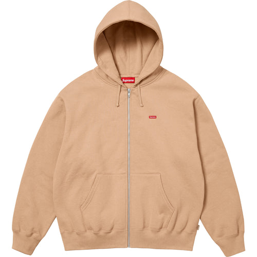 Supreme SS25 Small Box Zip Up Hooded Sweatshirt Khaki