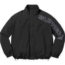 Spellout Embroidered Track Jacket Black