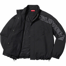 Spellout Embroidered Track Jacket Black