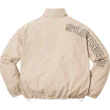 Spellout Embroidered Track Jacket Sand