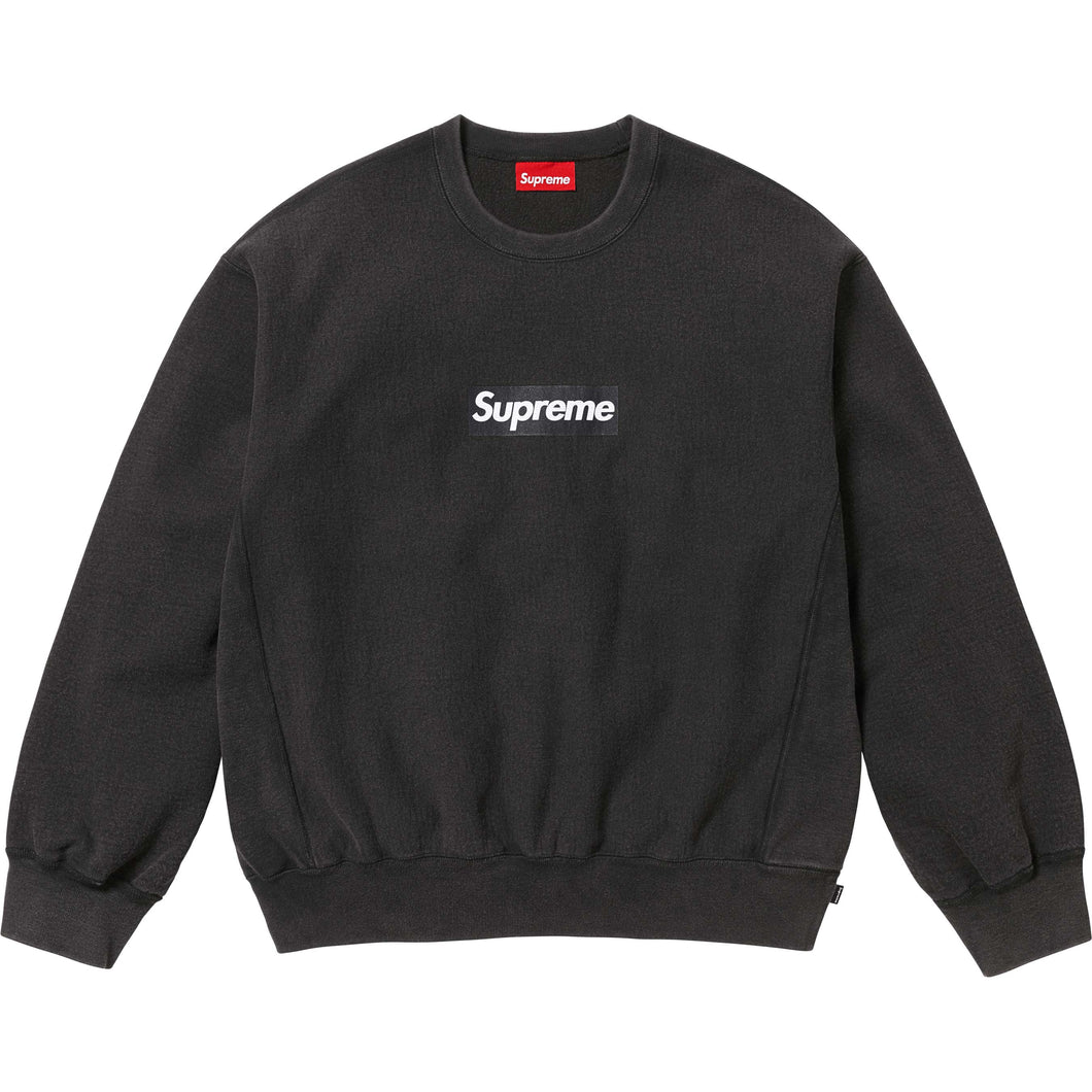 Supreme SS25 Washed Box Logo Crewneck Black