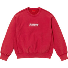 Supreme SS25 Washed Box Logo Crewneck Red