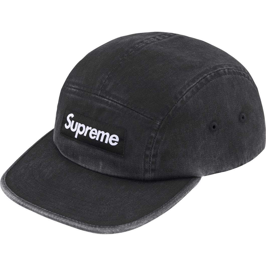 Supreme SS25 Washed Chino Twill Camp Cap Black