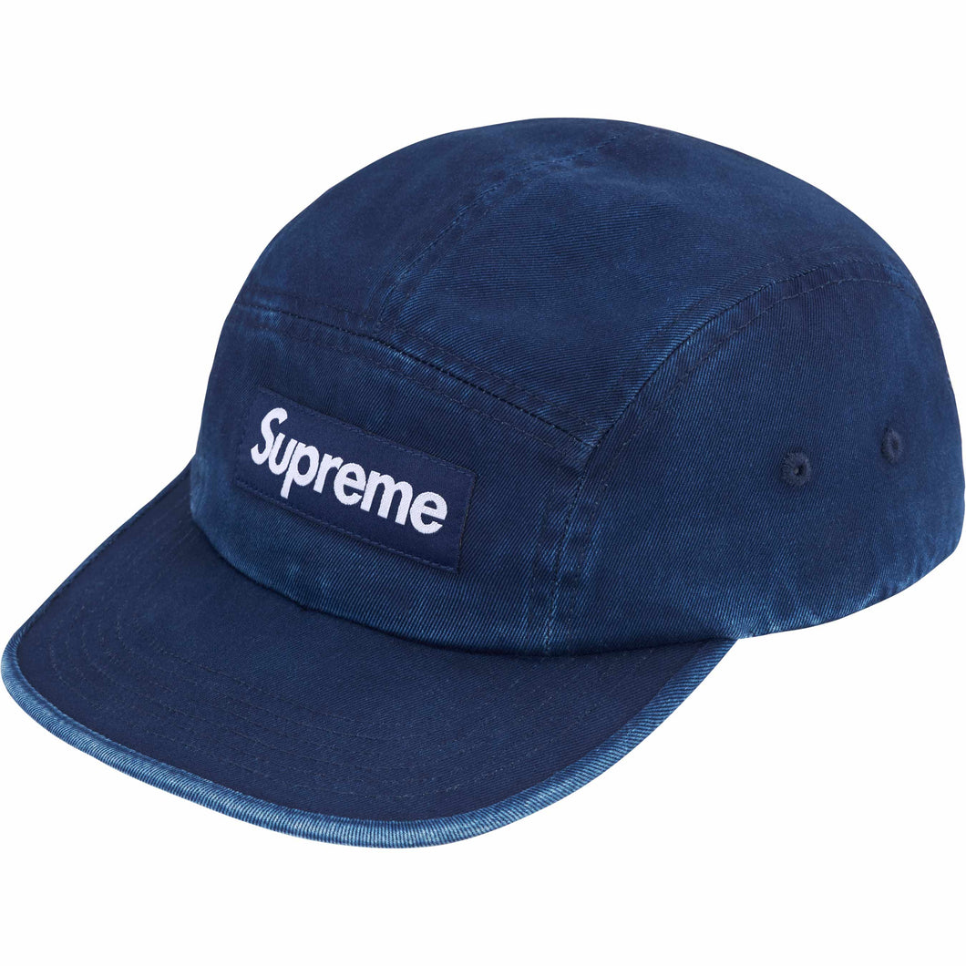 Supreme SS25 Washed Chino Twill Camp Cap Indigo