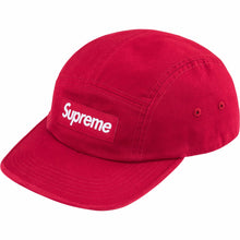Supreme SS25 Washed Chino Twill Camp Cap Red