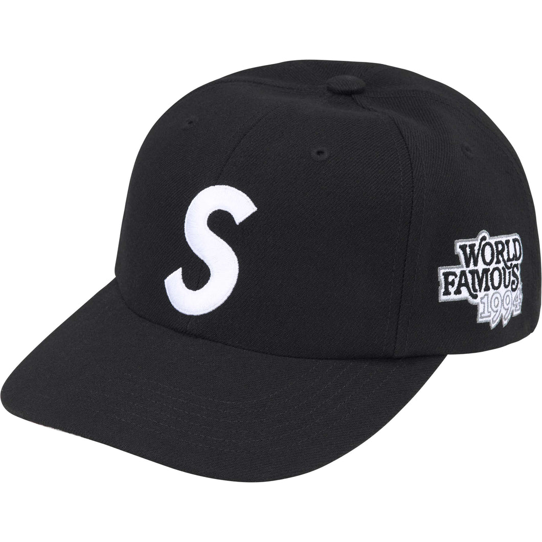 Supreme World Famous S Logo 6 Panel Black