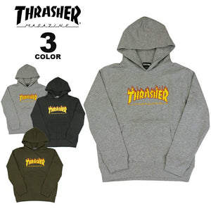 Thrasher Kids Japan Flame Logo Hooded Sweatshirt