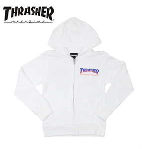 Thrasher Japan Kids BBQ Zip Up Hood White