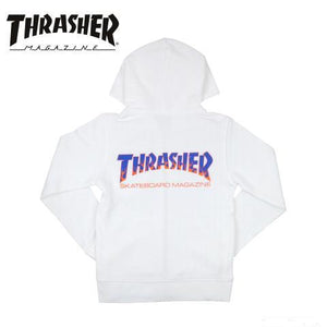 Thrasher Japan Kids BBQ Zip Up Hood White