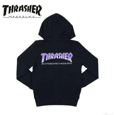 Thrasher Japan Kids BBQ Zip Up Hood Black