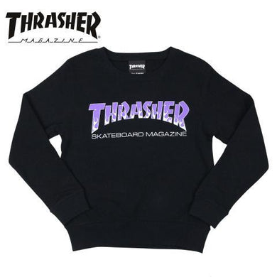 Thrasher Kids Japan Flame Crewneck Black