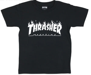 Thrasher Kids Flame Logo S/S Tee Black