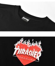 Thrasher Japan Burning Heart Tee Pink