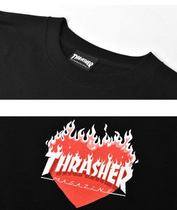 Thrasher Japan Burning Heart Tee Pink