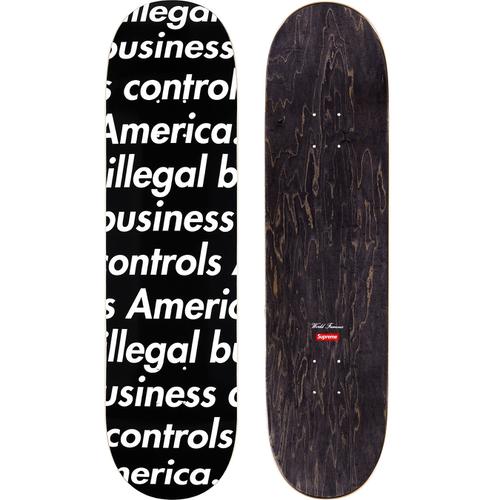 Supreme Illegal Business Skateboard Black