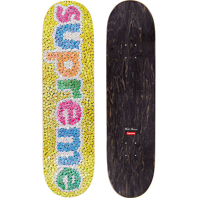 Supreme Candy Hearts Skateboard Yellow
