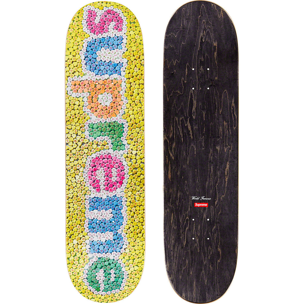 Supreme Candy Hearts Skateboard Yellow