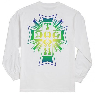 Dogtown Cross Fade L/S Tee White