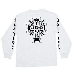 Dogtown Cross Logo L/S Tee White