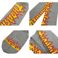 Thrasher Japan Flame Crew Socks (3 Pairs) Grey