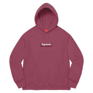 Supreme Box Logo Hooded Sweatshirt Plum