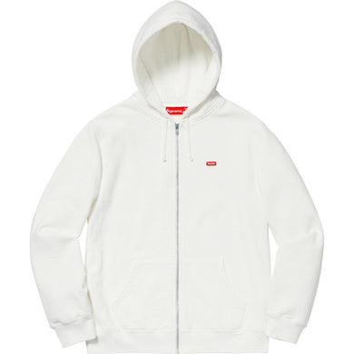 Supreme Small Box Zip Up Sweatshirt White
