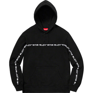 Supreme Text Stripe Hooded Sweatshirt