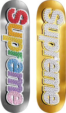 Supreme Bling Box Logo Skateboard