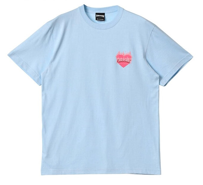 Thrasher Japan Burning Heart Tee Blue