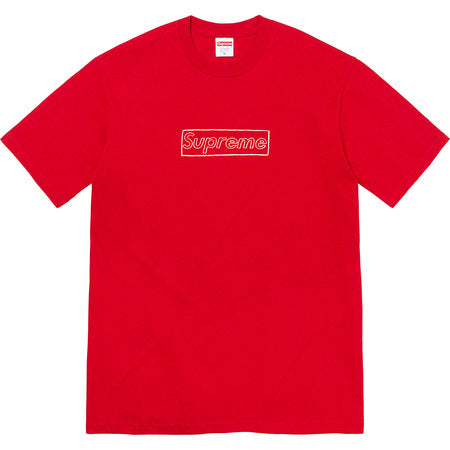 Supreme Kaws Chalk Logo Tee Red
