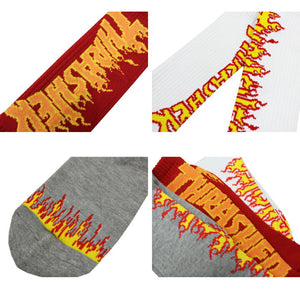 Thrasher Japan Flame Crew Socks (3 Pairs) Multi