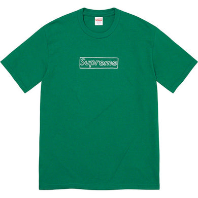 Supreme Kaws Chalk Logo Tee Green
