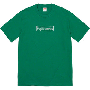 Supreme Kaws Chalk Logo Tee Green