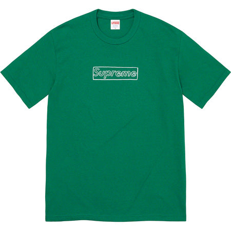 Supreme Kaws Chalk Logo Tee Green