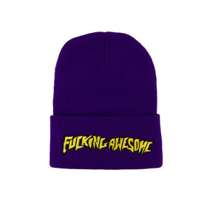 Fucking Awesome Outline Logo Beanie - Purple