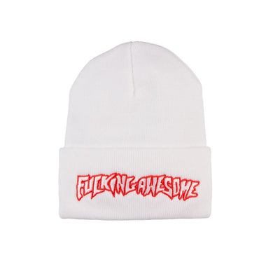 Fucking Awesome Outline Logo Beanie - White