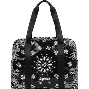 Supreme Bandana Tarp Small Duffle Bag Black