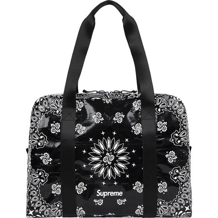 Supreme Bandana Tarp Small Duffle Bag Black
